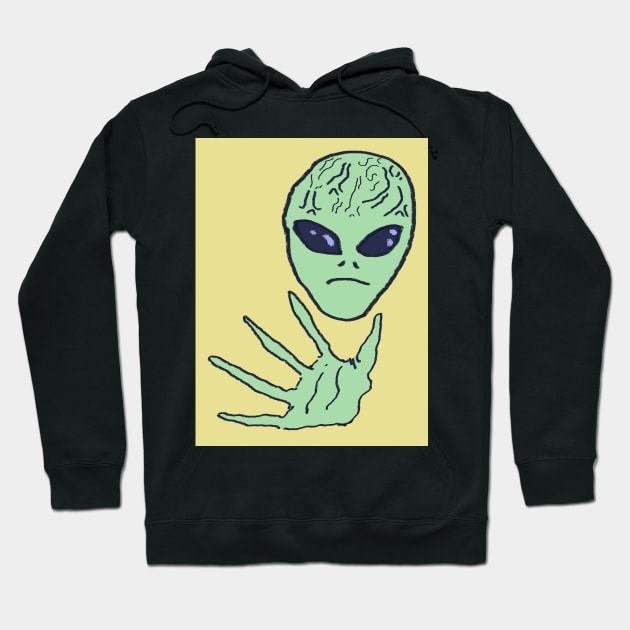 Alien reaches out Hoodie by Alien-thang